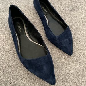 White House Black Market Blue suede flats